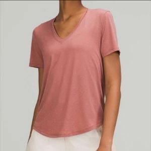 lululemon Love V-Neck Spiced Chai/White Size 4 NWT